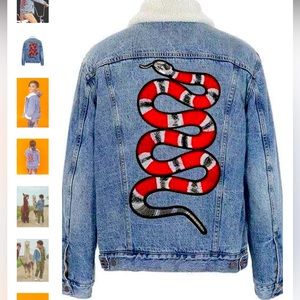 Lola and the Boys Denim Sherpa Jacket